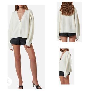 NWT Anthro Henry Womens Wool Blend Oversized Button-Down Cardigan Sweater size 6